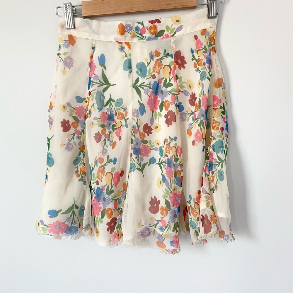 TOPSHOP floral tulle skirt